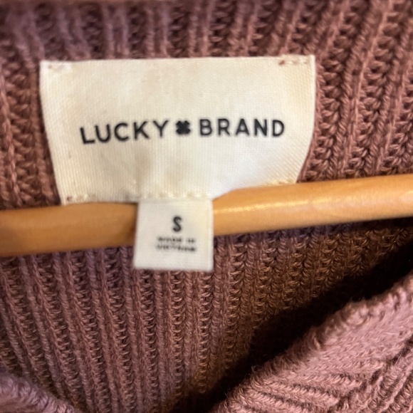 Dusty rose Lucky brand cotton sweater - Picture 2 of 3